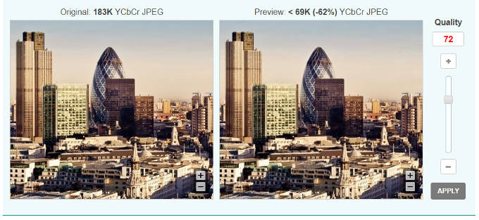 London Skyline Test Image - After Optomizilla