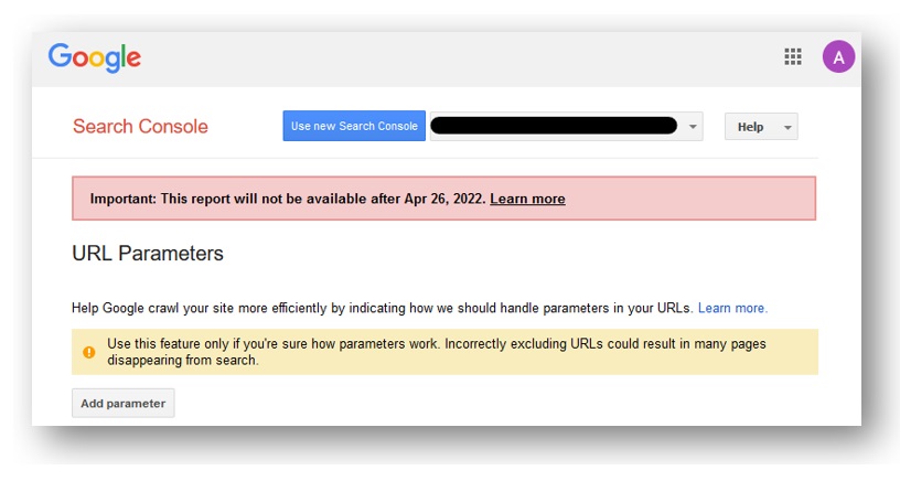 March 2022 - GSC URL Parameters