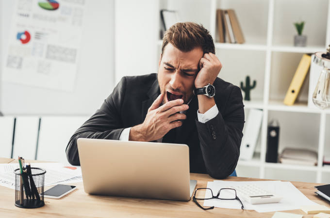 Yawning Businessman