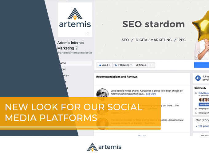 Artemis social media page