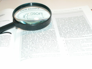 Magnifying glass investigating case study