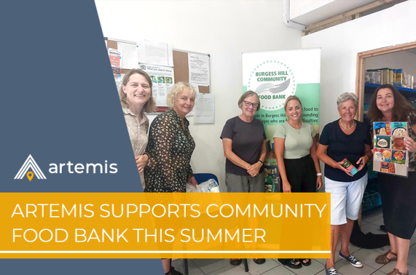 Artemis team with Community Food Bank Volunteers