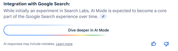 Dive deeper in AI mode integration.