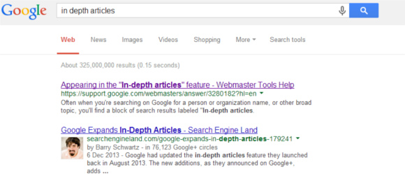 In depth articles search result